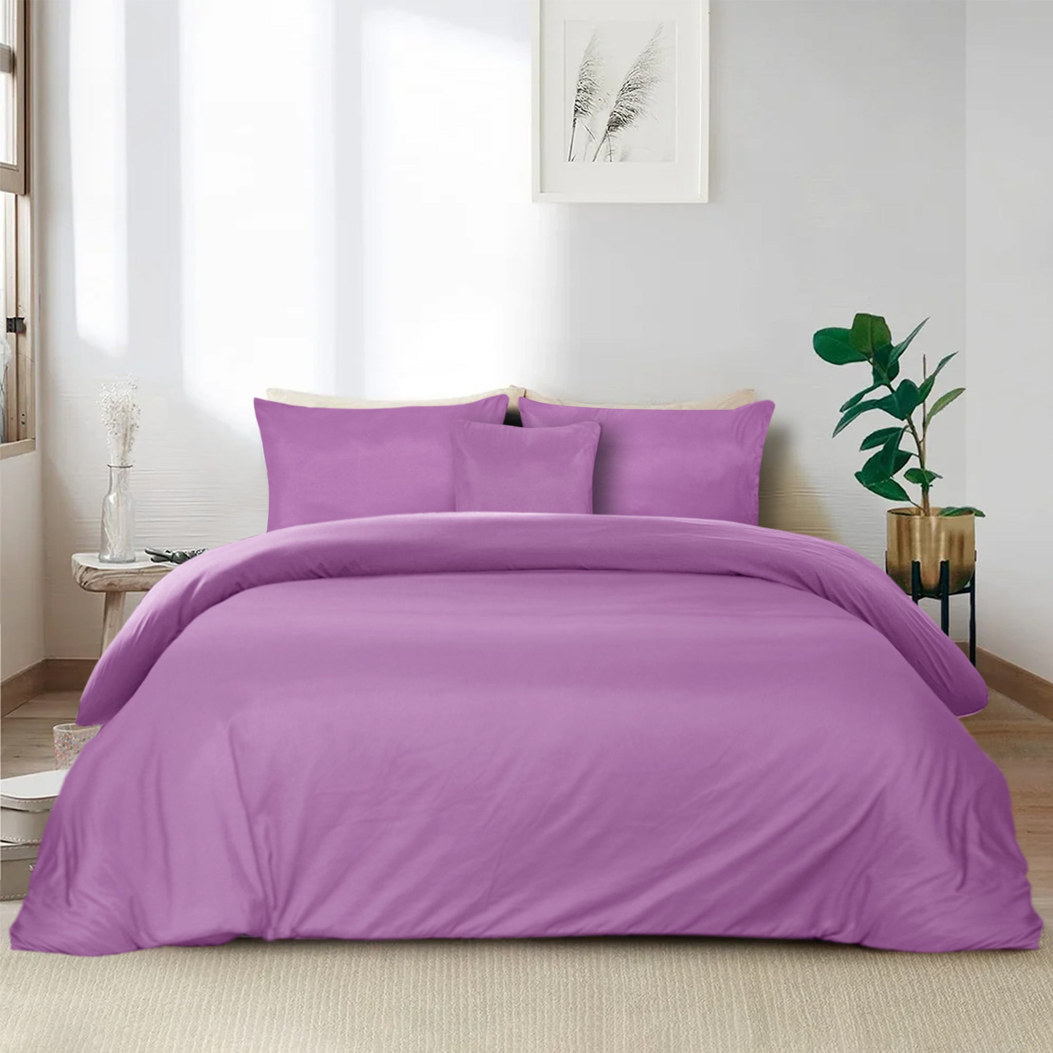 Premium Quality Duvet Cover Set Lilac