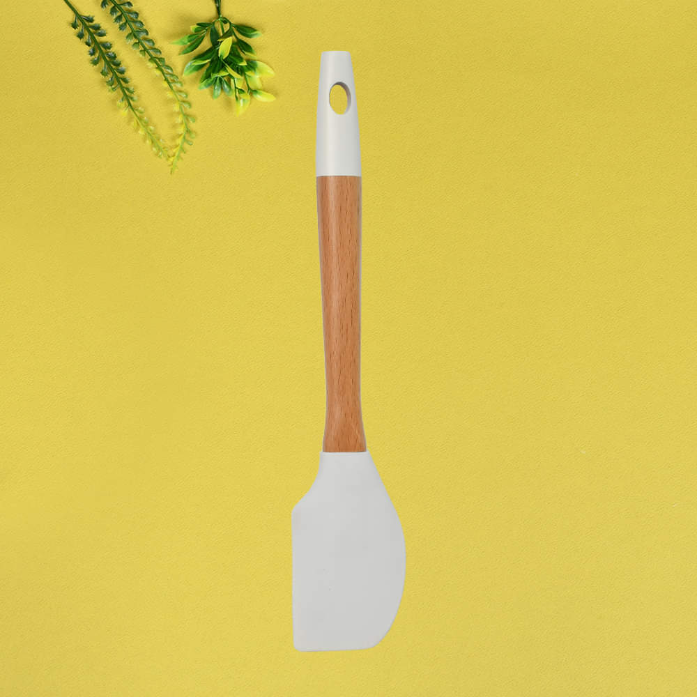 Bamboo Wood Silicone Spatula Large