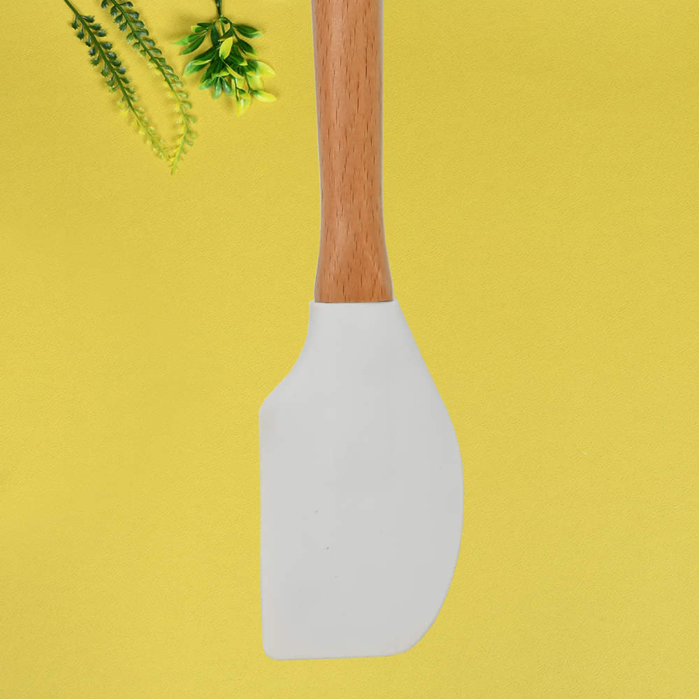 Bamboo Wood Silicone Spatula Large