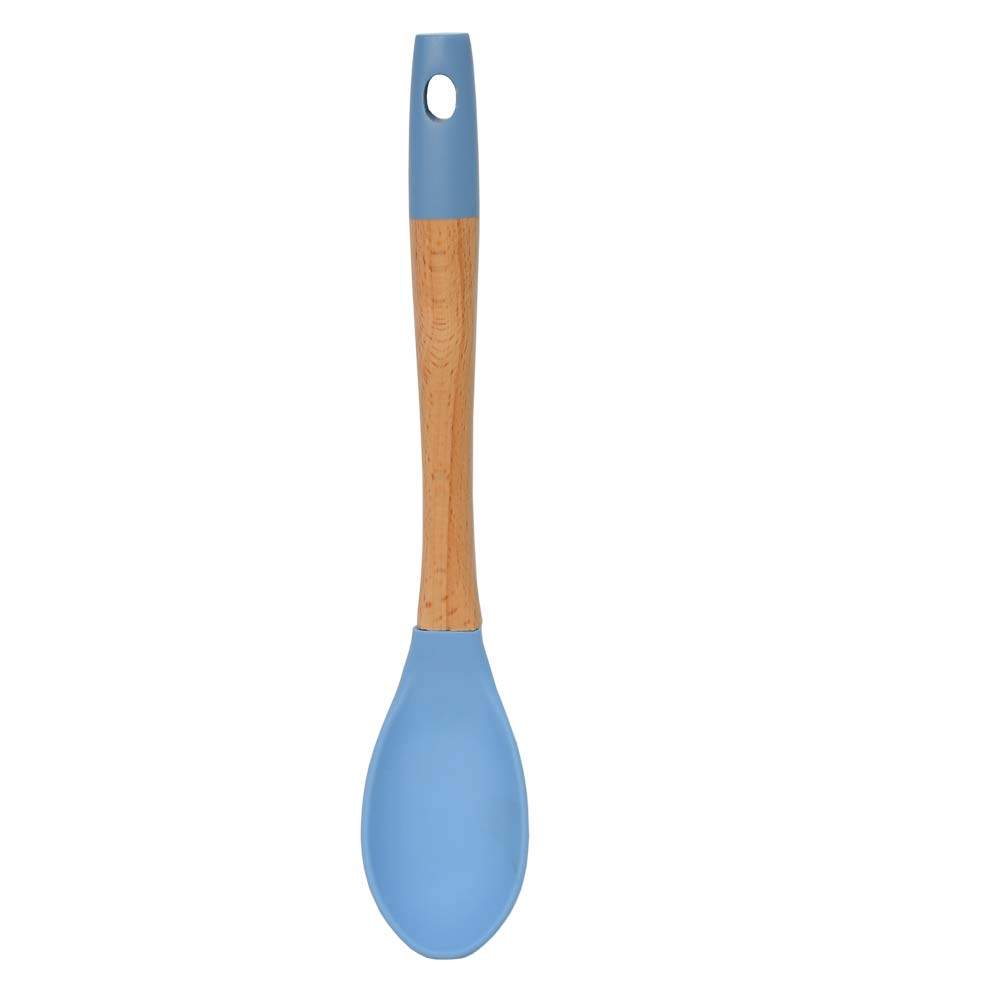 Bamboo Wood Silicone Serving Spoon (4410333757549)