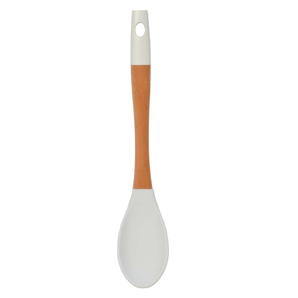 Bamboo Wood Silicone Serving Spoon (4410333757549)